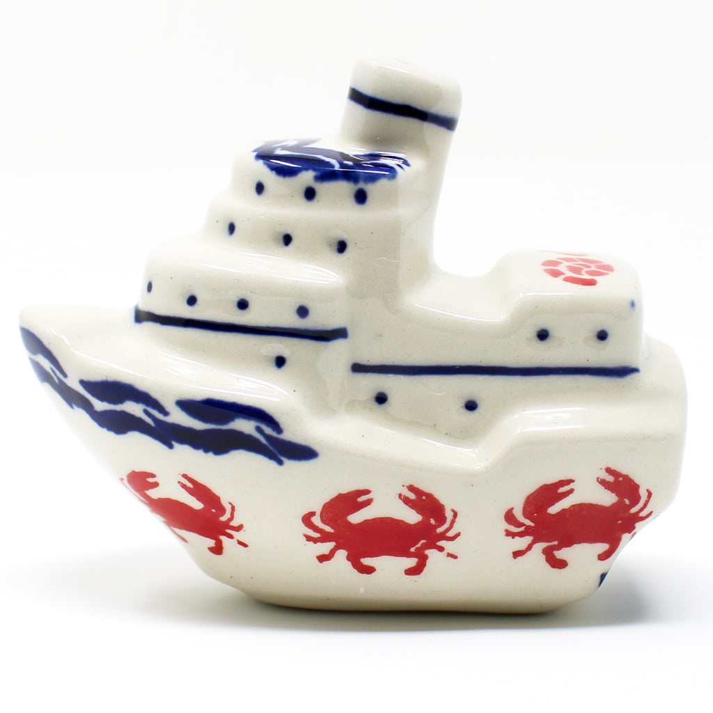 Tugboat-Ornament in Red Crab
