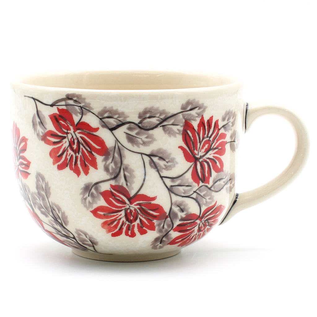 Latte Cup 16 oz in Red & Gray