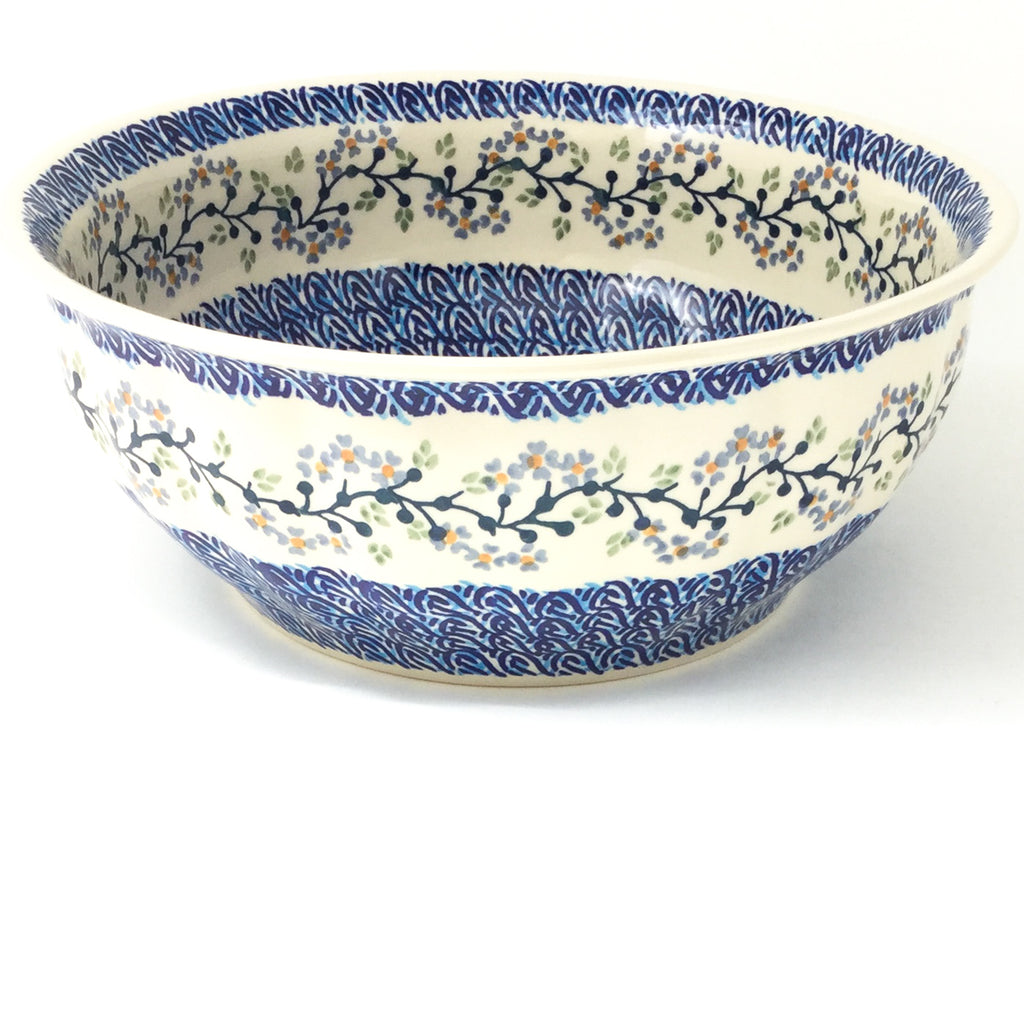 Scalloped Bowl 128 oz in Blue Meadow