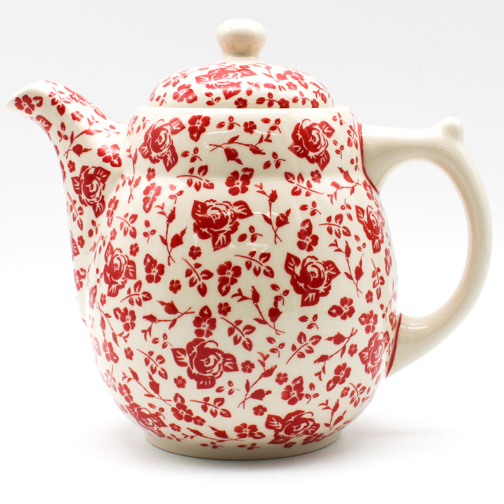 Tall Teapot 2 qt in Antique Red