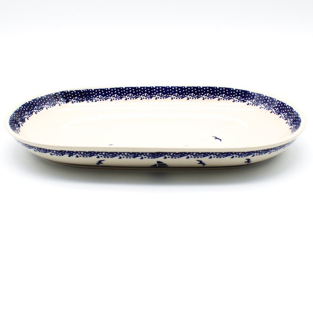 Md Oval Platter in Sailboat