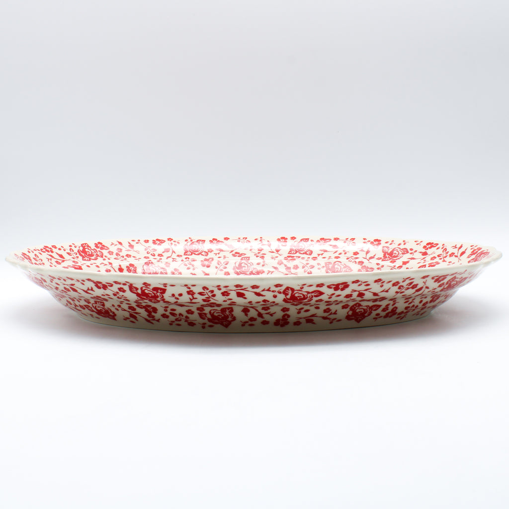 Oval Basia Platter in Antique Red
