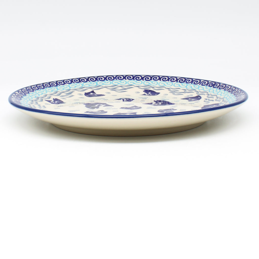 Luncheon Plate in Blue Fish