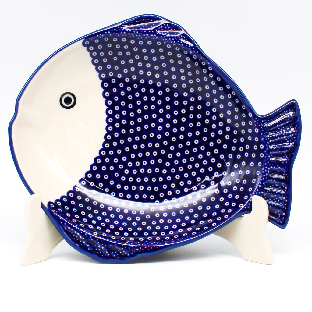 Lg Fish Server in Blue Elegance