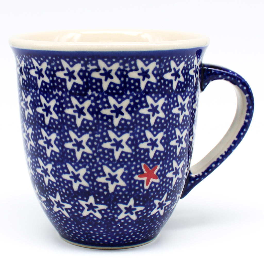 Lg Bistro Cup 16 oz in Red Starfish