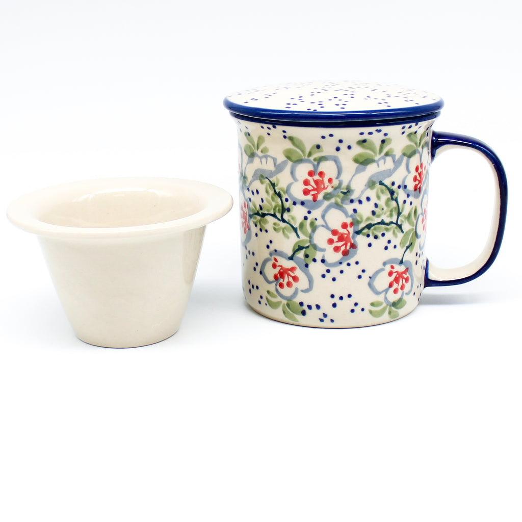 Straight Cup w/Infuser & Cover 12 oz in Japanese Garden