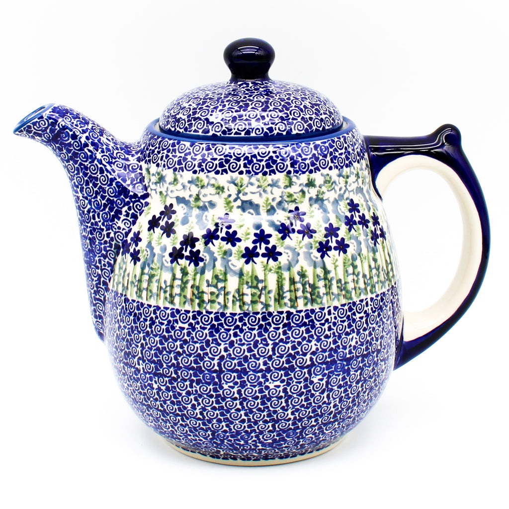 Tall Teapot 2 qt in Alpine Blue