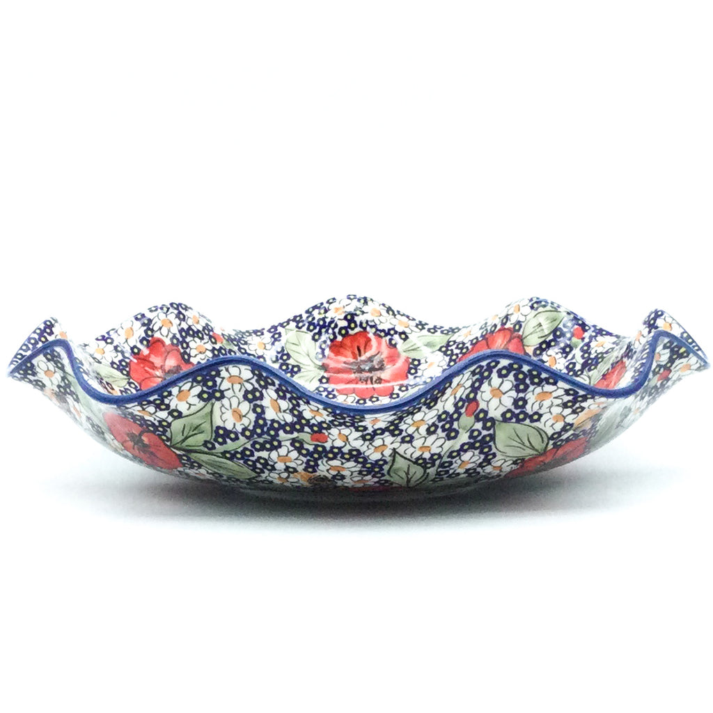 Fluted Pasta Bowl in Endless Garden