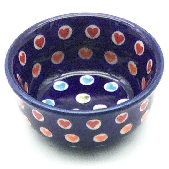 Tiny Round Bowl 4 oz in Multi-Colored Hearts