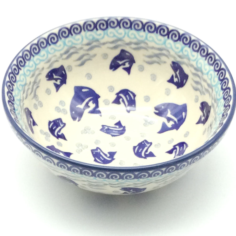 New Soup Bowl 20 oz in Blue Fish