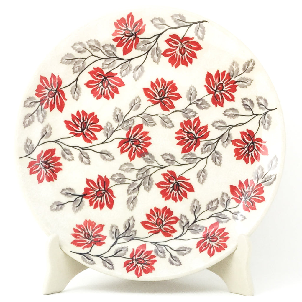 Dinner Plate 10" in Red & Gray