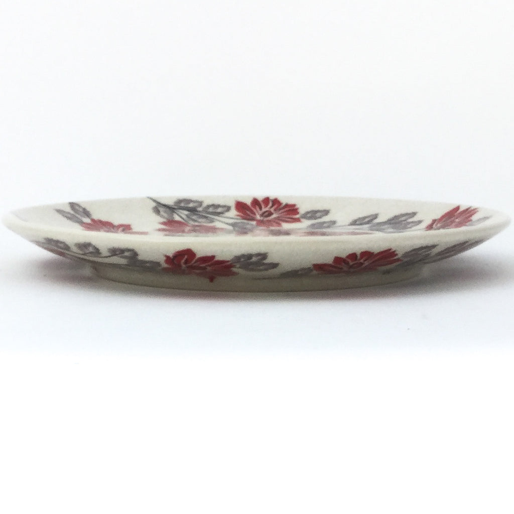 Luncheon Plate in Red & Gray