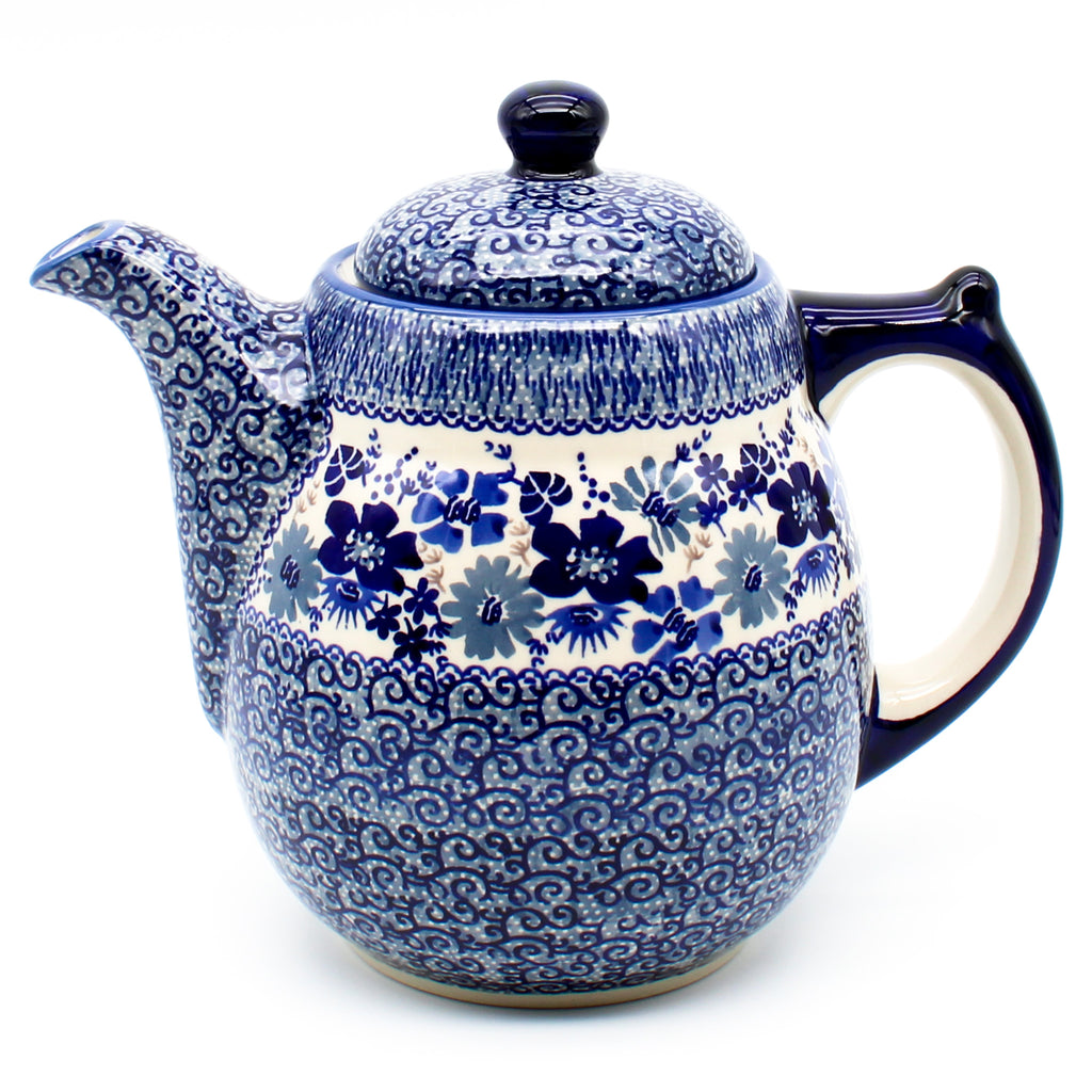 Tall Teapot 2 qt in Stunning Blue