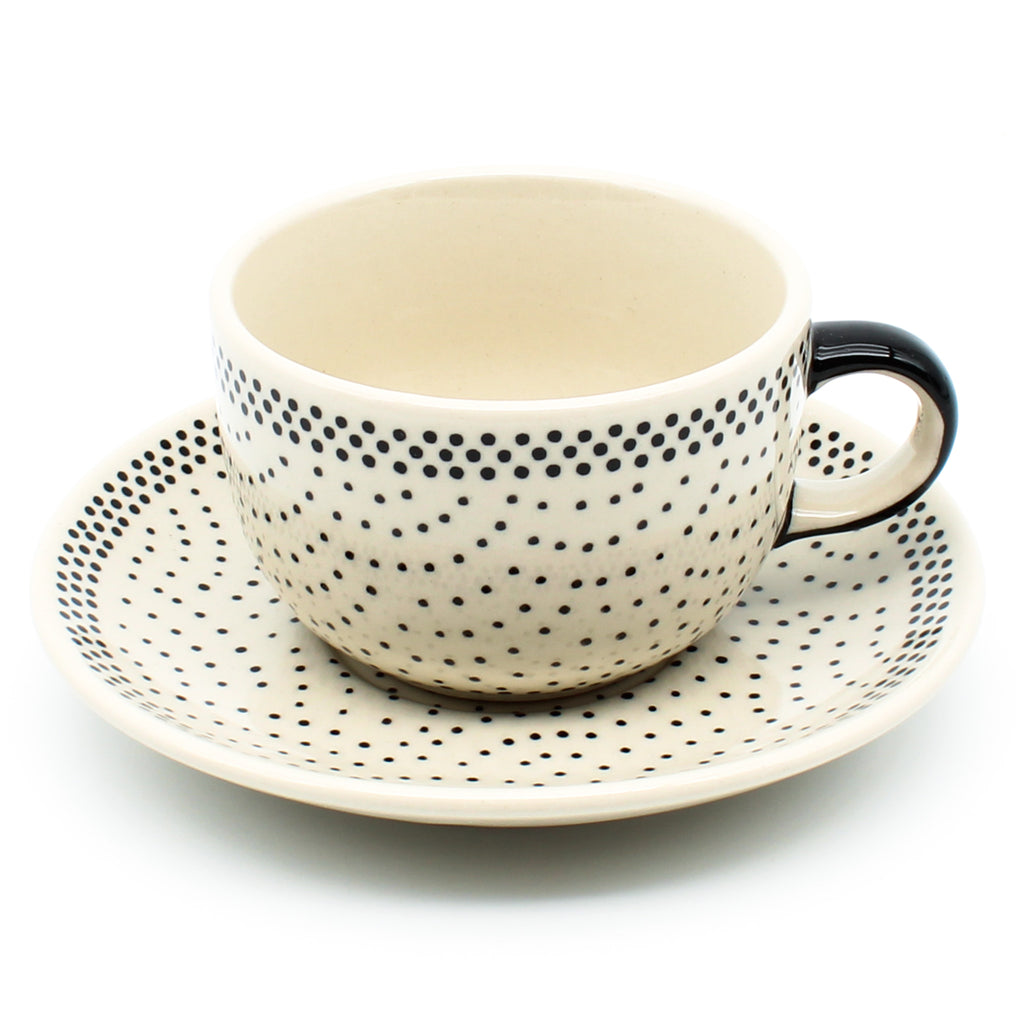 Cappuccino Cup w/Saucer 6.5 oz in Black Elegance