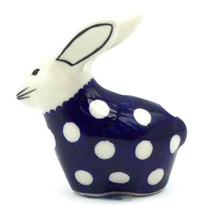 Sm Rabbit-Miniature in White Polka-Dot