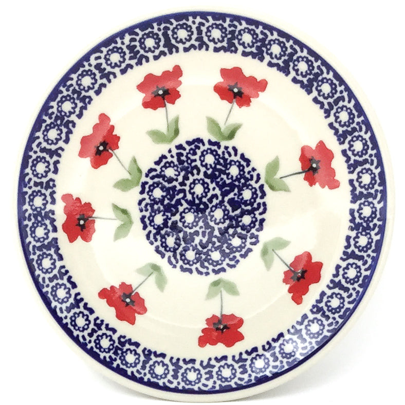 Bread & Butter Plate in Red Daisy
