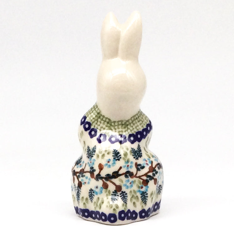 Bunny Holding Easter Egg-Miniature in Spring Garden